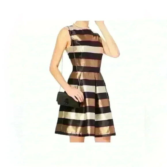 Daniel Cremieux Dresses & Skirts - Cremieux metallic striped dress glitter size 14